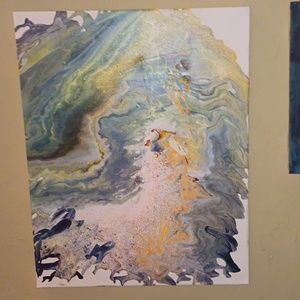 Original paint pour canvas